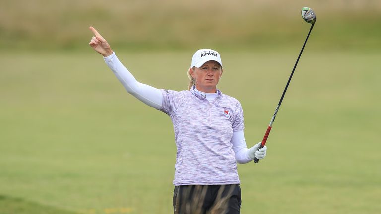 Stacy Lewis of the USA in action on day three of the Ladies Scottish Open