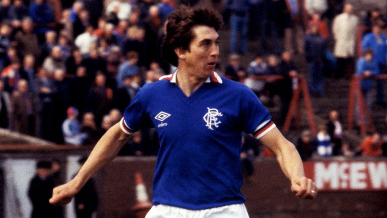 .Tom Forsyth in action for Rangers in 1981