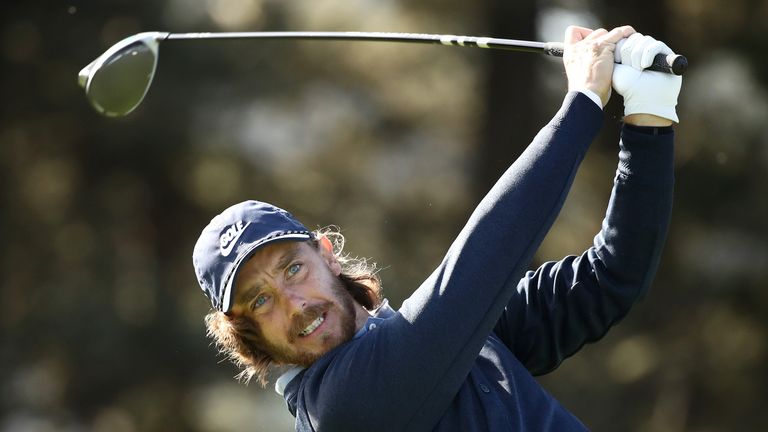 Tommy Fleetwood during the second round of the PGA Championship