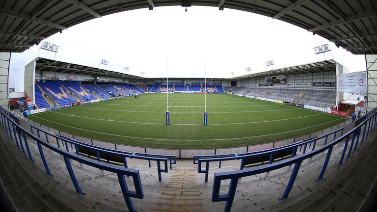 A general view inside the Halliwell Jones Stadium before the game between Toronto Wolfpack and St Helens during the Betfred Super League match at Halliwell Jones Stadium, Warrington.