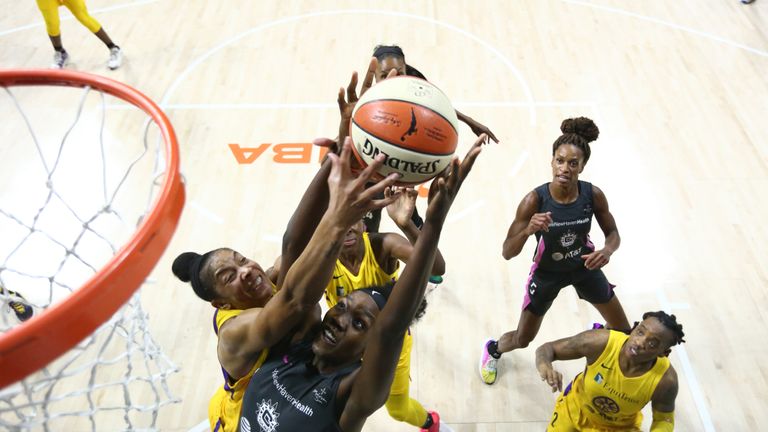 Highlights of the WNBA regular season game between the Los Angeles Sparks and the Connecticut Sun from Florida.