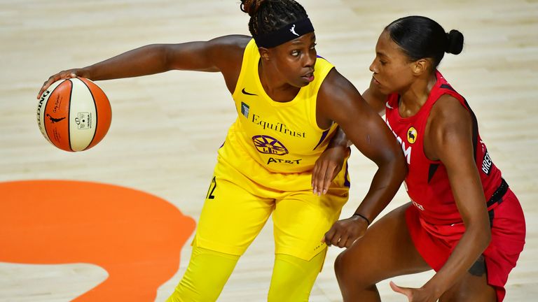 LA Sparks and the Atlanta Dream in the WNBA