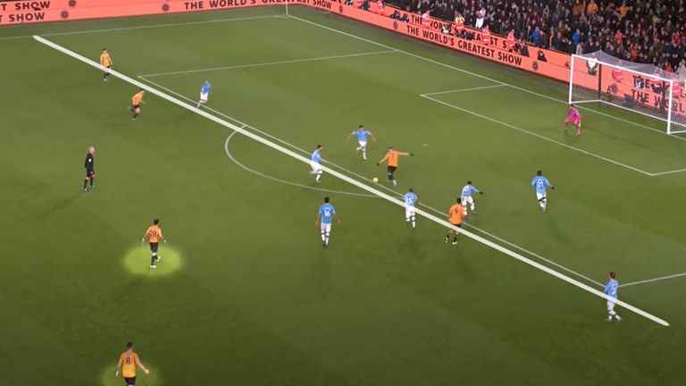 Wolves' marauding wing-back scores the winner against Manchester City at Molineux in the 2019/20 Premier League season