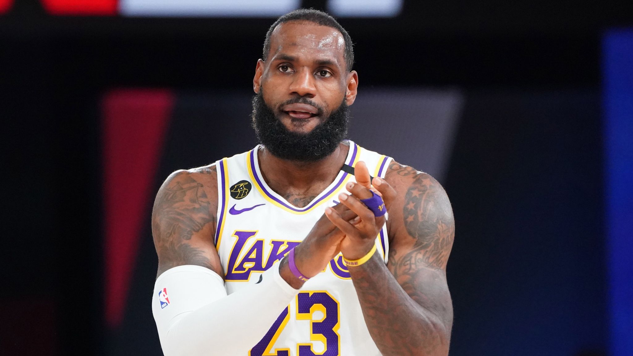 LeBron James sets NBA playoff record in Lakers' Game 3 win over Rockets |  NBA News | Sky Sports