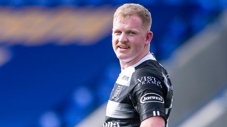 Picture by Allan McKenzie/SWpix.com - 30/08/2020 - Rugby League - Betfred Super League - Huddersfield Giants v Hull FC - Halliwell Jones Stadium, Warrington, England - Jordan Johnstone.