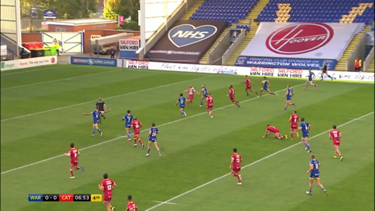 Highlights of the Super League clash between Warrington Wolves and Catalans Dragons.