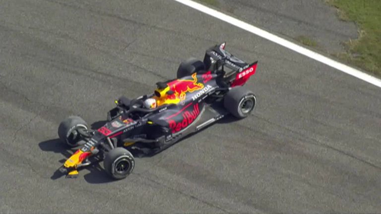 Not a huge crash by any means, but he completely lost control of that Red Bull when trying to flick left on the steering wheel.