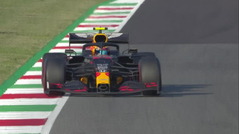 Impressive stuff from the Red Bull man to sweep around the outside of the Renault into Turn One.preview image
