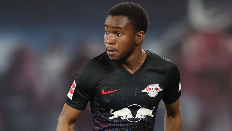 Ademola Lookman in action for RB Leipzig