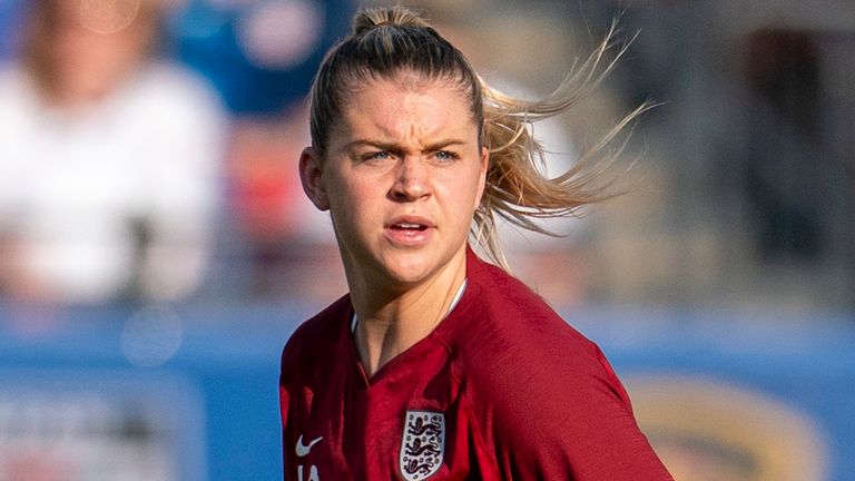 Alessia Russo made her senior England debut earlier this year against Spain in the 2020 SheBelieves Cup