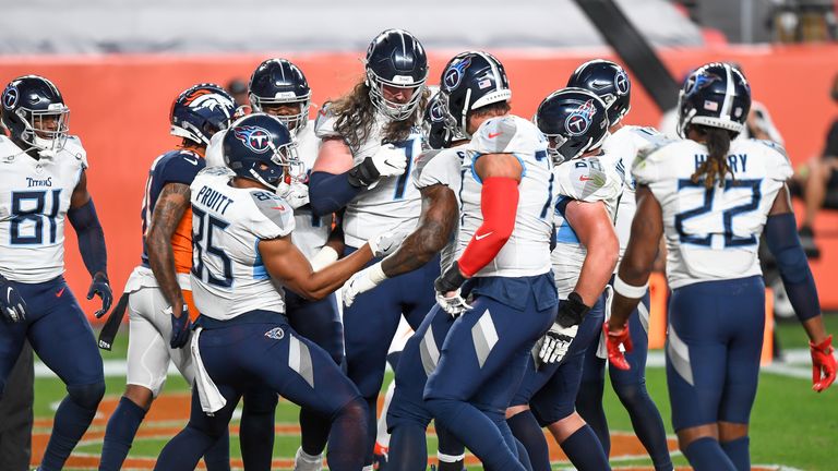 Highlights as the Tennessee Titans beat the Denver Broncos 16-14 in the NFL on Monday at Empower Field at Mile High.