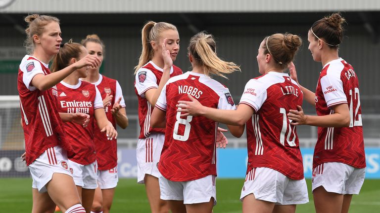 Arsenal thashed Reading 6-1 on the opening week of the Women's Super League