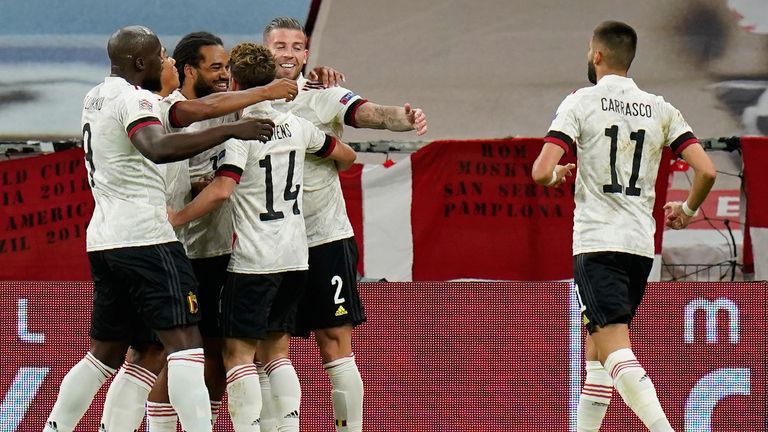 Belgium eased past Denmark 2-0 on Saturday