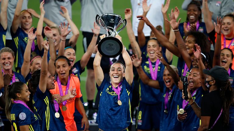 Bronze signed off her time at Lyon by winning a third consecutive Champions League title