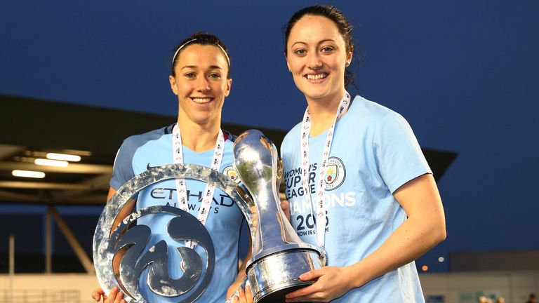 Bronze, left, and City completed a league and cup double in 2016