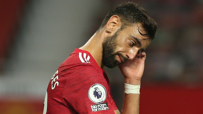 Bruno Fernandes was unable to inspire Man Utd against Crystal Palace