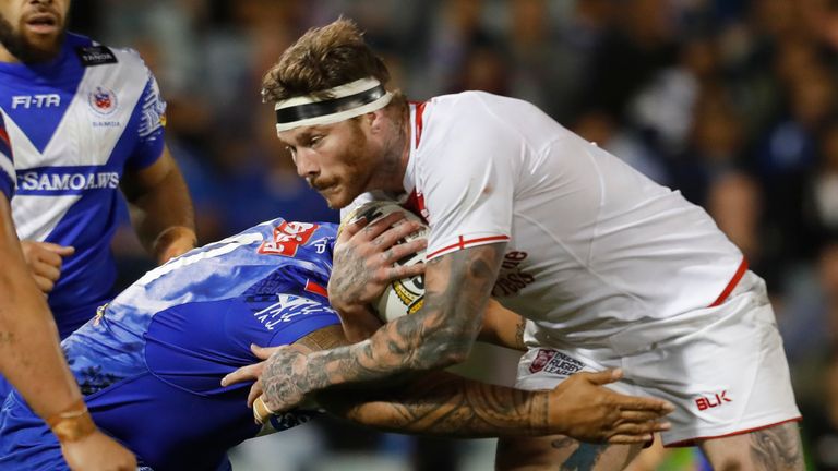 Picture by Mitch Cameron/SWpix.com - 06/05/17 - Rugby League - 2017 Pacific Test - England VS Samoa - Campbelltown Sports Stadium, Campbelltown, Sydney Australia - Chris McQueen