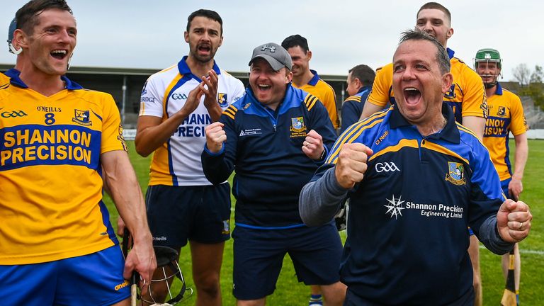 Davy Fitzg celebrates at full-time