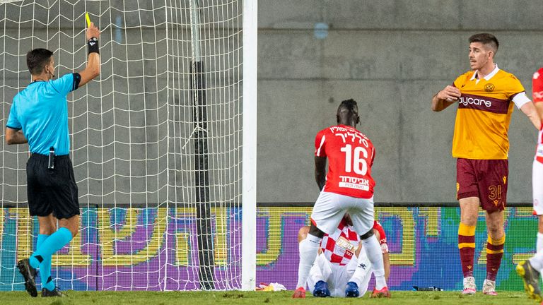 Declan Gallagher was shown a second yellow card not long after his first