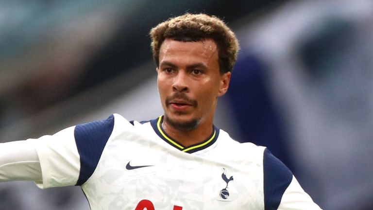 Dele Alli of Tottenham Hotspur gestures during the Pre-Season Friendly match between Tottenham Hotspur and Ipswich Town at Tottenham Hotspur Stadium on August 22, 2020 in London, England. (Photo by Chloe Knott - Danehouse/Getty Images)