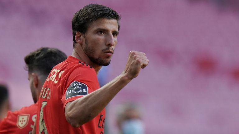 Ruben Dias scored and captained Benfica in their win over Moreinense on Saturday