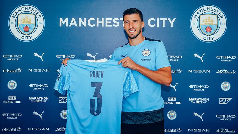 Ruben Dias has moved to Manchester City on a six-year deal
