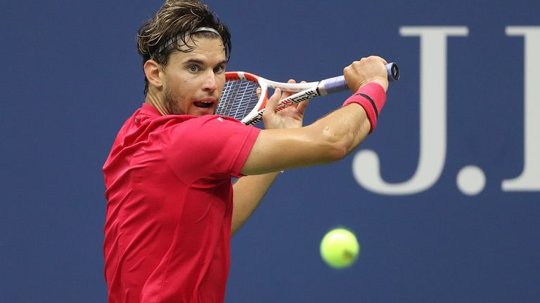 Dominic Thiem of Austria returns the ball during his Men's Singles final match against and Alexander Zverev of Germany on Day Fourteen of the 2020 US Open at the USTA Billie Jean King National Tennis Center on September 13, 2020 in the Queens borough of New York City. 