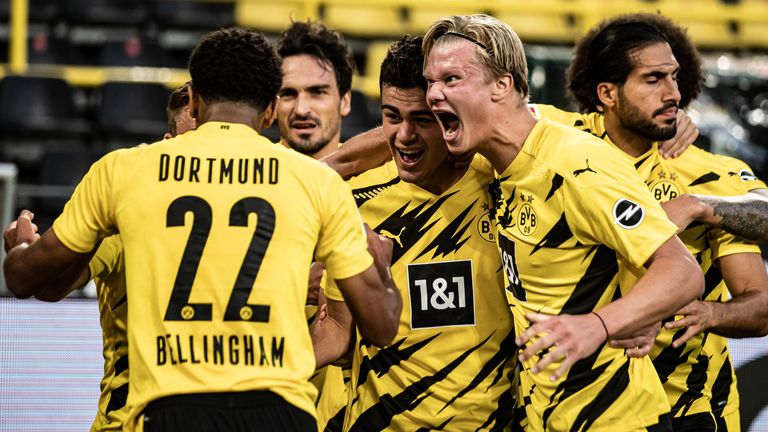 Erling Haaland was on target as Borussia Dortmund opened their Bundesliga account