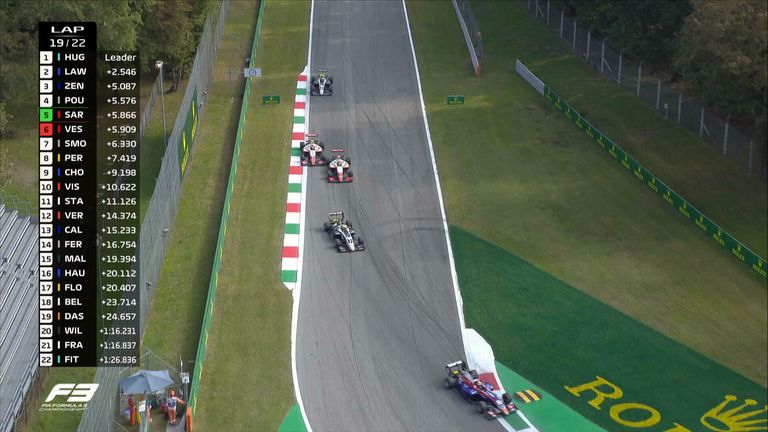 Formula 3 championship contender Logan Sargeant collided with Prema teammate Frederik Vesti in Italy, costing him the chance to leapfrog Oscar Piastri at the top of the driver standings.