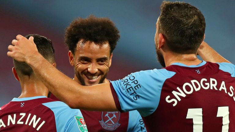 Felipe Anderson scored West Ham's third against Charlton