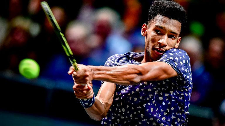 Felix AUGER-ALIASSIME (CAN) during the ABN Amro WTT at the Ahoy on February 16, 2020 in Rotterdam Netherlands 