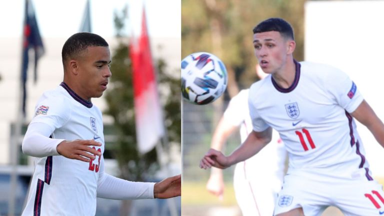England players Phil Foden and Mason Greenwood