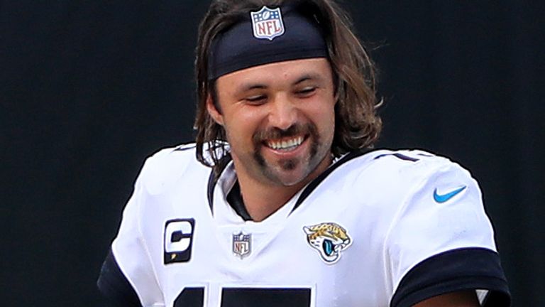 Jacksonville, FL, USA. 8th Sep, 2019. Jacksonville Jaguar quarterback  Gardner Minshew II during 2nd half NFL football game between the Kansas  City Chiefs and the Jacksonville Jaguars at TIAA Bank Field in