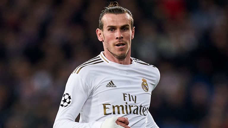 Gareth Bale in Champions League action vs Manchester City