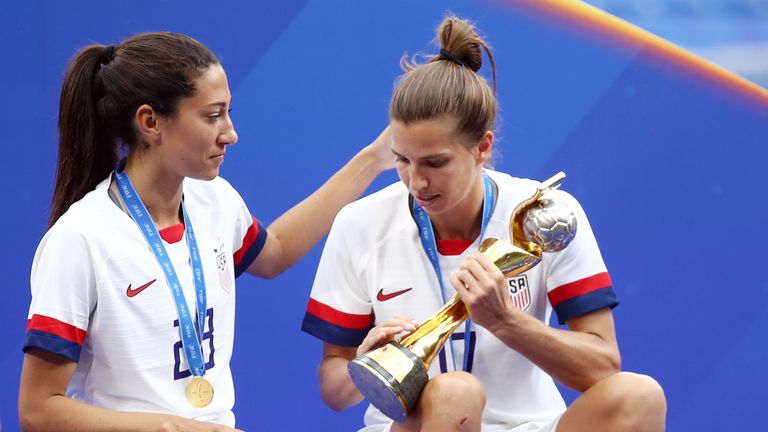 Tobin Heath and Christen Press won the World Cup with the USA in 2015 and 2019