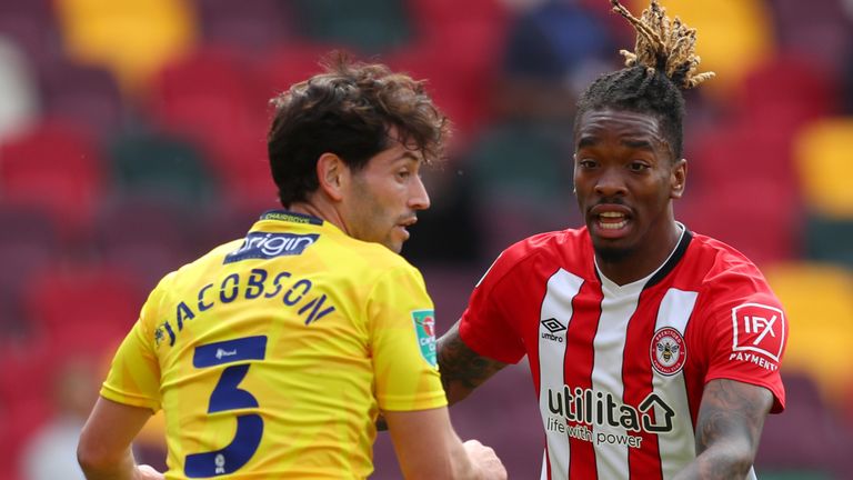 Ivan Toney made his first appearance for Brentford