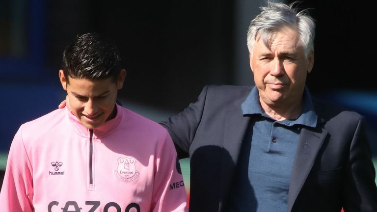 Image result for james rodriguez and ancelotti