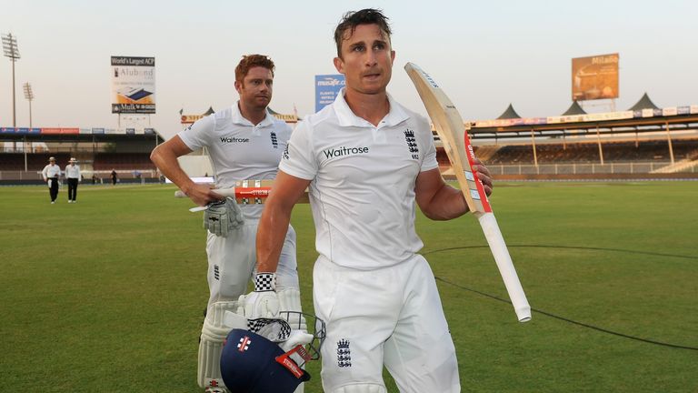 during day two of the 3rd Test between Pakistan and England at Sharjah Cricket Stadium on November 2, 2015 in Sharjah, United Arab Emirates.