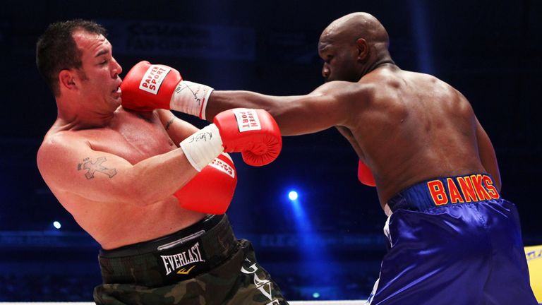 during the WBC Heavyweight World Championship fight between Vitali Klitschko of Ukraine and Albert Sosnowski of Poland at the Veltins Arena on May 29, 2010 in Gelsenkirchen, Germany.