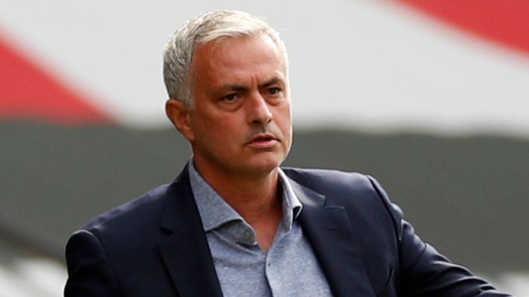 Tottenham boss Jose Mourinho at Southampton away on Sunday 20th September, 2020