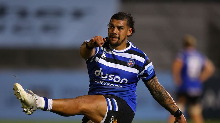 Josh Matavesi slots over a conversion for Bath