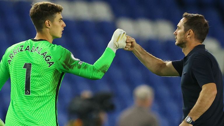 Frank Lampard insists he is happy with Kepa as his No 1 goalkeeper