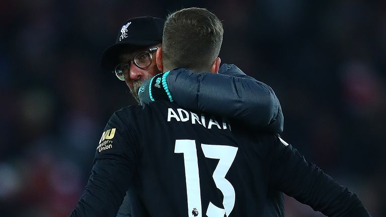 Adrian and Jurgen Klopp