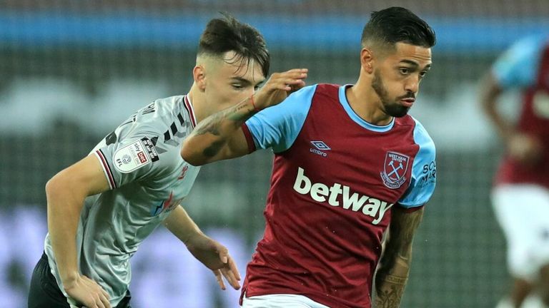 Action from West Ham vs Charlton