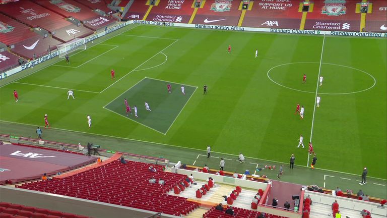 Leeds' man-marking system from a dead ball situation leads to their third goal