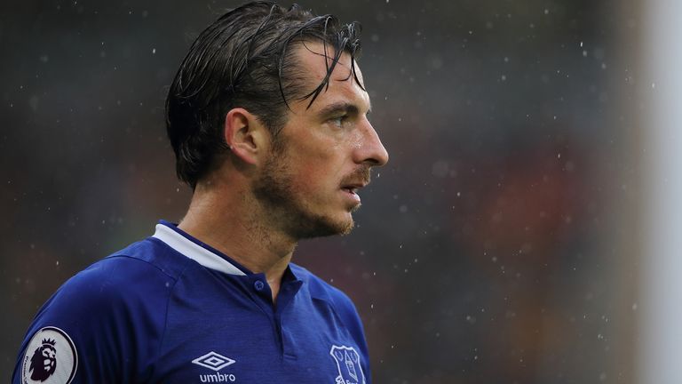 Leighton Baines of Everton during the Premier League match between Wolverhampton Wanderers and Everton FC at Molineux on August 11, 2018 in Wolverhampton, United Kingdom. 