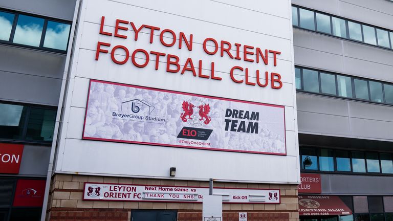 A view outside of the Breyer Group Stadium, home to Leyton Orient Football Club