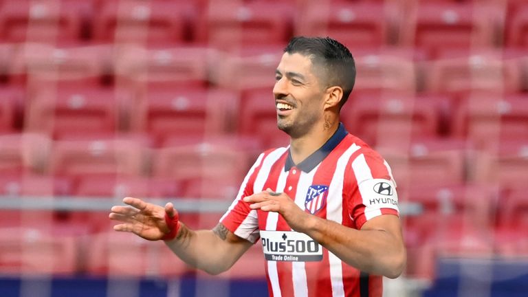 Luis Suarez on his Atletico Madrid debut