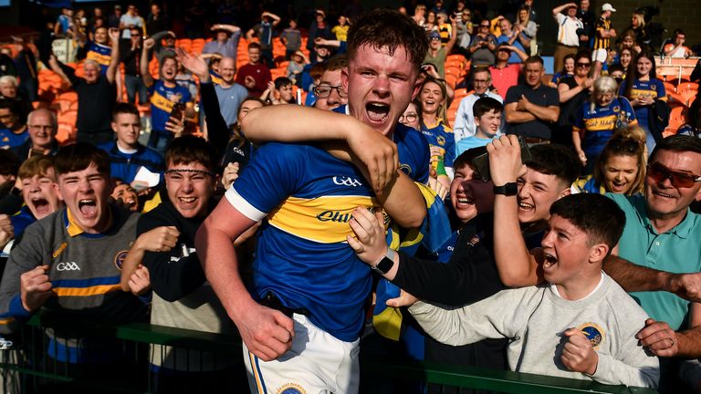 Kevin Robinson of Maghery Seán MacDiarmada celebrates at full-time