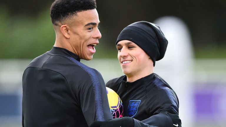 Mason Greenwood and Phil Foden missed England's open training session on Monday morning
